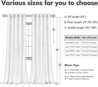MIULEE Velvet Curtains Halloween Black 66 x 84 Inch Length Set of 2 | Grommet - Image 6
