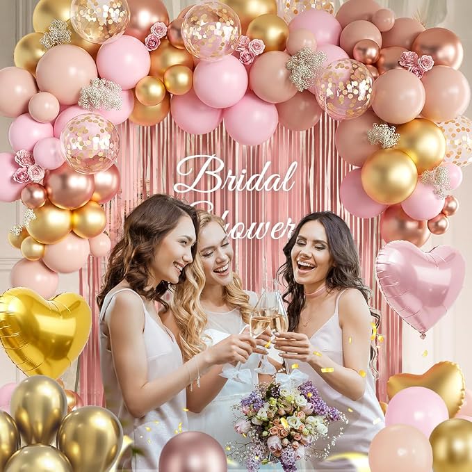 157PCS Rose Gold Balloon Garland Arch Kit - Image 7