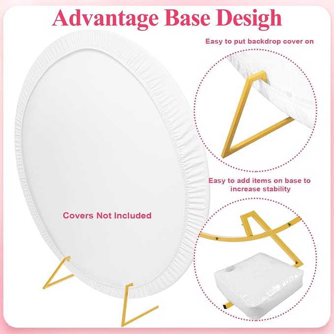 Round Backdrop Stand 5FT Gold Metal Circle Balloon Arch Frame | Metal Circle - Image 3