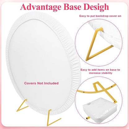 Round Backdrop Stand 5FT Gold Metal Circle Balloon Arch Frame | Metal Circle - Image 3