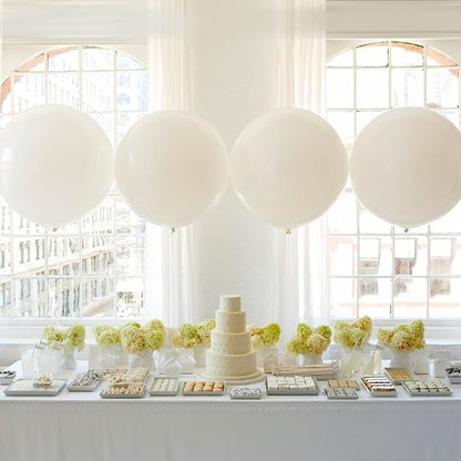 4pcs White Balloons 36 Inch Large Balloons - Image 6