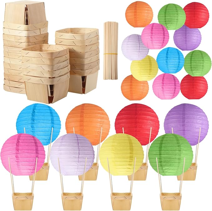 24 Set Hot Air Balloon Table Centerpieces Baby Shower Party Decoration Paper by Namalu