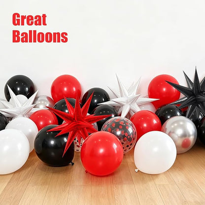 130pcs Red and Black Balloon Arch Kit - Image 4