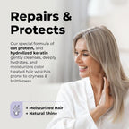 Purple Shampoo and Conditioner for Blonde Hair Women & Men – Blonde & Silver Hair Toning – Anti-Brass Sulfate Free Shampoo and Conditioner 17oz