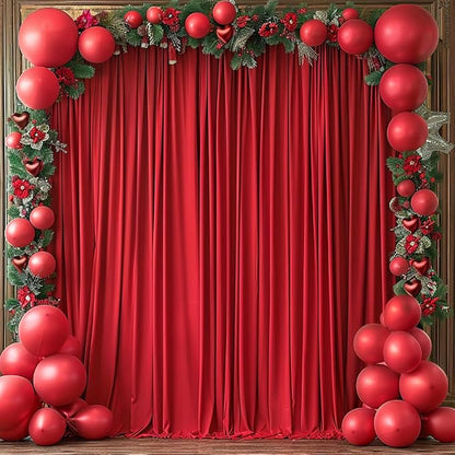 20x10ft Wrinkle Free Red Backdrop Curtain - Image 6