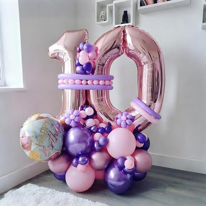 Lukiituke Pink and Purple Balloon Arch Kit - Image 3