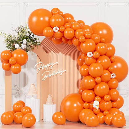104pcs Orange Balloons Garland Arch Kit Different Sizes 18/12/10/5 Inch | by OWPFJG