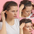 LAPOHI 10 PCS Non Slip Fashion Effortless Plastic Headbands with Teeth Comb Skinny Hair Bands for Women Men Teen Girls, Short Teeth Matte Black