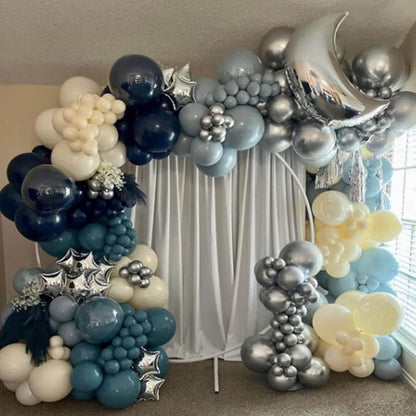 50pcs Silver Moon and Star Balloons, Star Foil Balloons Star Balloon | Moon and - Image 7