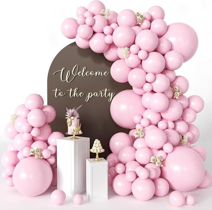 Pink Balloons 125 Pcs Different Sizes of 18 12 10 5 Inch Pastel Baby Soft Pink by Searchbyoccasioncolorsize