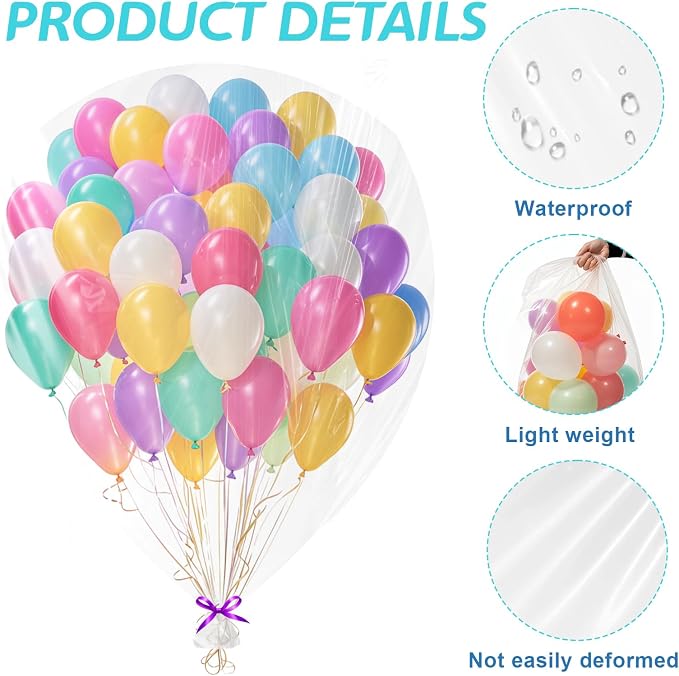 2 Pack Balloon Bags 64 x 49 Inch Big Plastic Balloon Storage Bag Large Balloon - Image 3