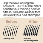 Hair Illusion 100% Natural Human Hair Fibers Not Synthetic for Men and Women, Premium Hair Building Formulation, Large, 38 g Bottle, Jet Black