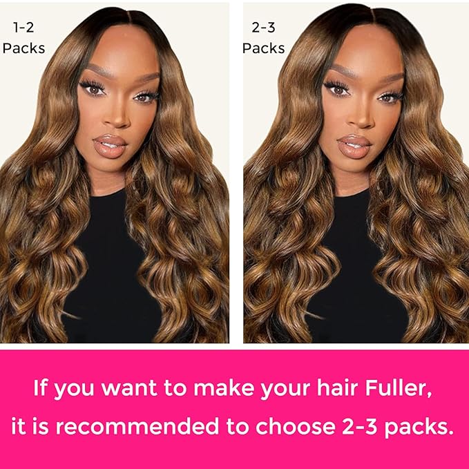 Lashey Seamless Hair Extensions Real Human Hair 110g 7pcs Body Wave Clip in, with PU Soft Invisi Edge 16 Inch Ombre Natural Black to Medium Auburn Clip in Hair Extensions Human Hair