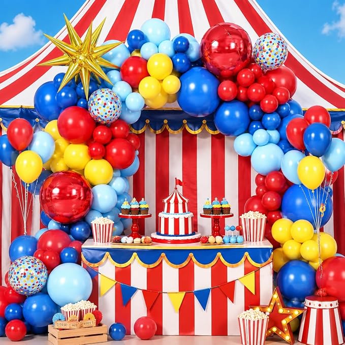 Red Blue Yellow Balloon Arch Garland Kit - Image 5