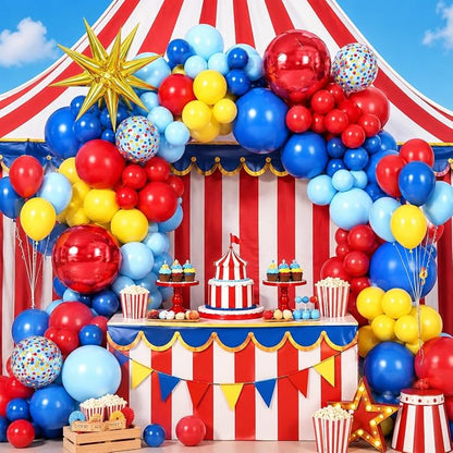 Red Blue Yellow Balloon Arch Garland Kit - Image 5