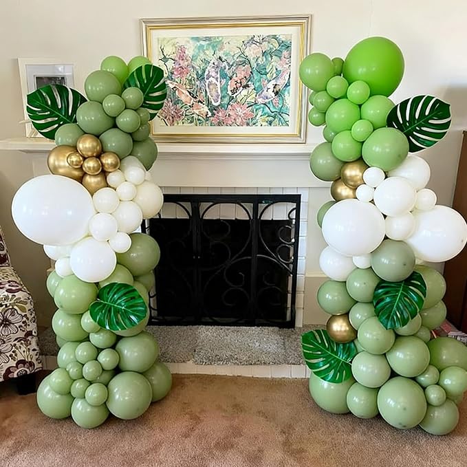 100pcs 5 Inch Small Sage Green Balloons | 5” Mini Olive Green Party Balloons Kit - Image 3