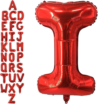 40 Inch Red Letter I Balloons, DIY Phrase Foil Alphabet Letter I Balloons DIY by LHOAVWE