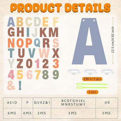 Kosiz 116 Pcs DIY Letter Custom Banner Boho Customizable Banner Kit Including - Image 2