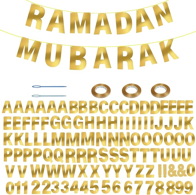 116 Pcs DIY Glitter Customizable Banner Kit Custom Banner Including 111 Letters by ZJWZSLI