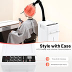 Nano Ionic Hair Steamer Machine - 500W Professional Hair Steamer with 6 Modes for Deep Conditioning, Scalp Care, Perm & Color Treatment - Adjustable Temp & Timer for Salon & Home Use