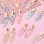 16 Pcs Creaseless No Crease Hair Clips, No Bend Barrette Hair Clips For Styling Non Slip Makeup Flat Clip Hair Accessories for Women