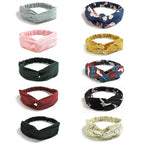 DRESHOW 10 Pack Boho Headbands for Women Girls Criss Cross Elastic Hair Band Twisted Head Wrap Floral Hair Accessories