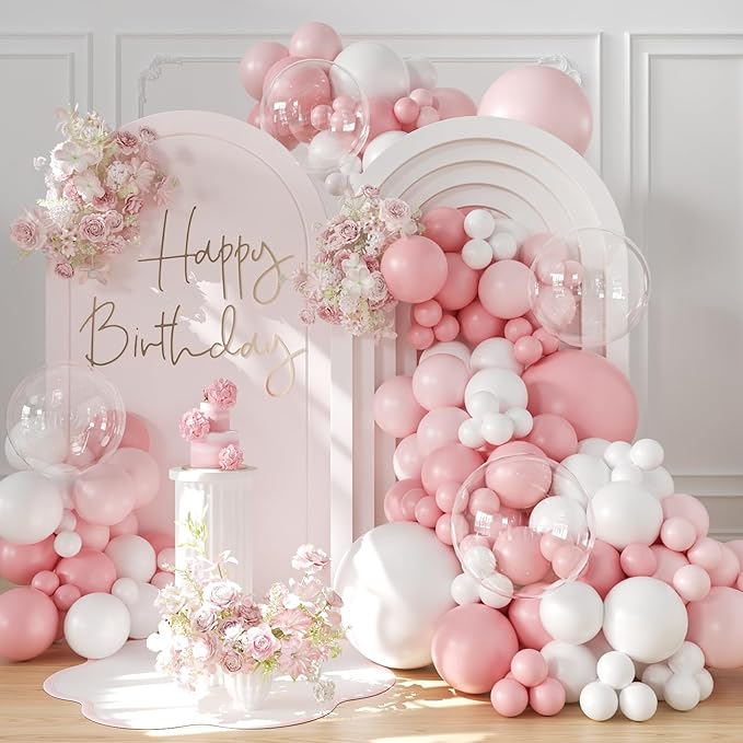 Pink Balloon Arch Kit for Baby Shower Bridal Shower Birthday Decorations | by CROSSFINGERS