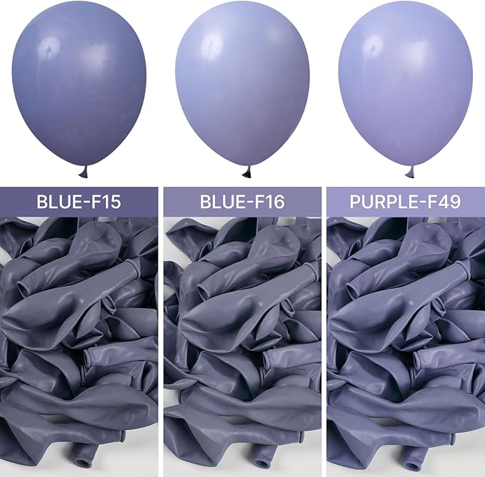 PartyWoo Dusty Blue Balloons 50pcs Navy Slate Blue Boho Neutral Color | 12 Inch - Image 5