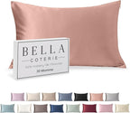 Bella Coterie Luxury Silk Pillowcase for Hair and Skin | 30 Momme | 100% Pure 6A Mulberry Silk | Super Soft | Perfectly Plush [King, Dusty Rose]