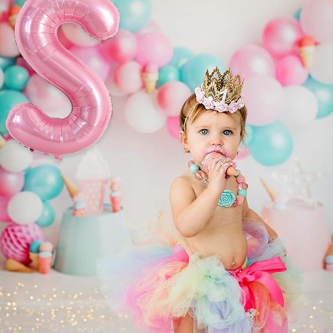 TONIFUL 40 Inch Large Pink Letter S Balloons Giant Foil Mylar Alphabet Balloon - Image 4