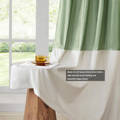 BULBUL Luxury Two Tone Velvet Curtains 96 inch - Image 5