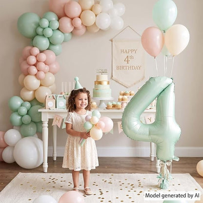 Olive Green Number 4 Balloon 40 Inch, Wall Hanging Sign - Image 6