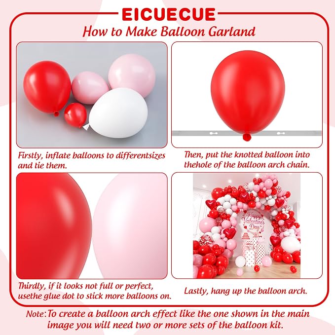 Valentines Day Balloons Garland Arch Kit - Image 3