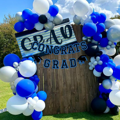Congrats Grad Banner Graduation Party Banner Decoration Hanging Garland High - Image 5