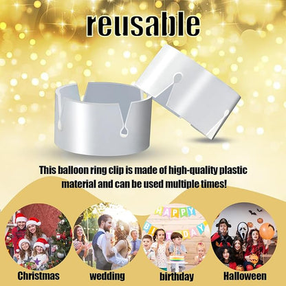 100pcs Ring Clips for Balloon Stand/Columns/Arches/Tower, Plastic Ties for Arch - Image 4