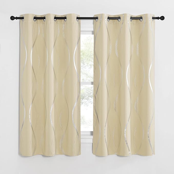 NICETOWN Bedroom Short Blackout Curtain Panels, Window Treatment Thermal by NICETOWN