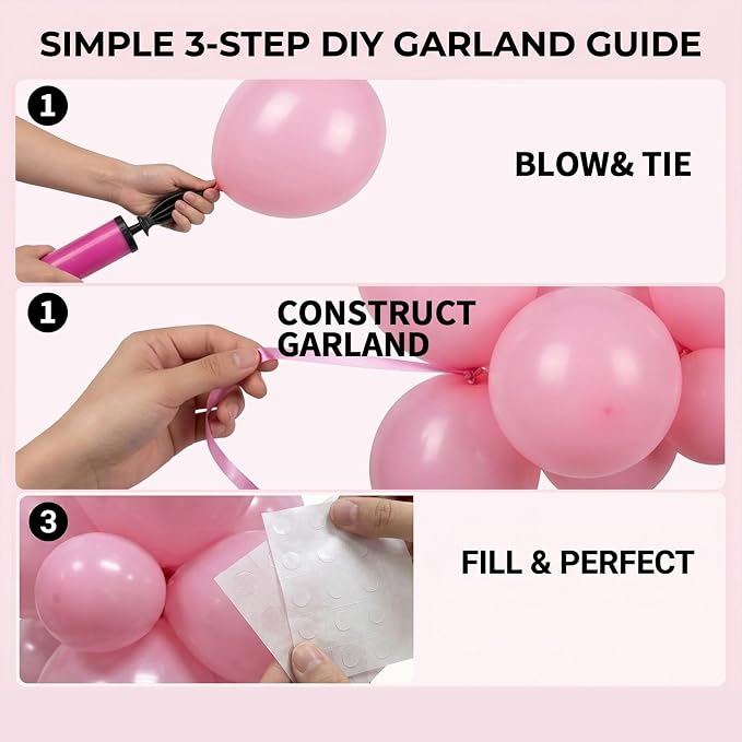 102pcs Light Pink Balloons Garland Arch Kit, 18 12 10 5 Inch Balloons | - Image 3