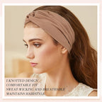 obeoby 6 Pcs Wide Headbands for Women, Twisted Hair Bands Large African Wide Hair Wrap Non Slip