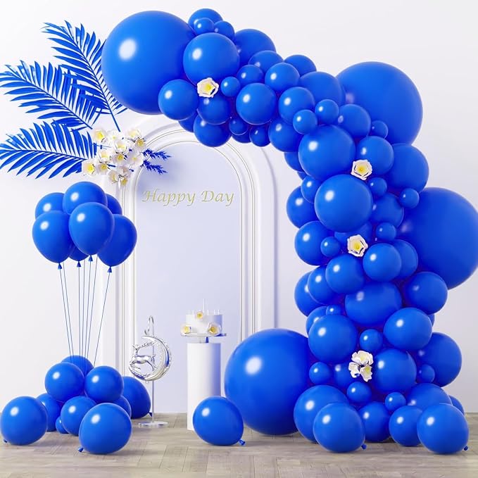 Voircoloria 130pcs Blue Balloons Garland Arch Kit, 18 12 10 5 Inch | by Voircoloria