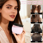 Mini Straightener, Rechargeable Portable Hair Straightener Comb, Fast Heating Hot Comb with Mirror, Wireless 2-in-1 Hairs Dressing Combs with 2 Adjustable Temperatures (White)