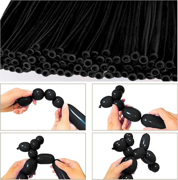 LXZFCRG 260 Balloons Black Long Balloon - Image 3