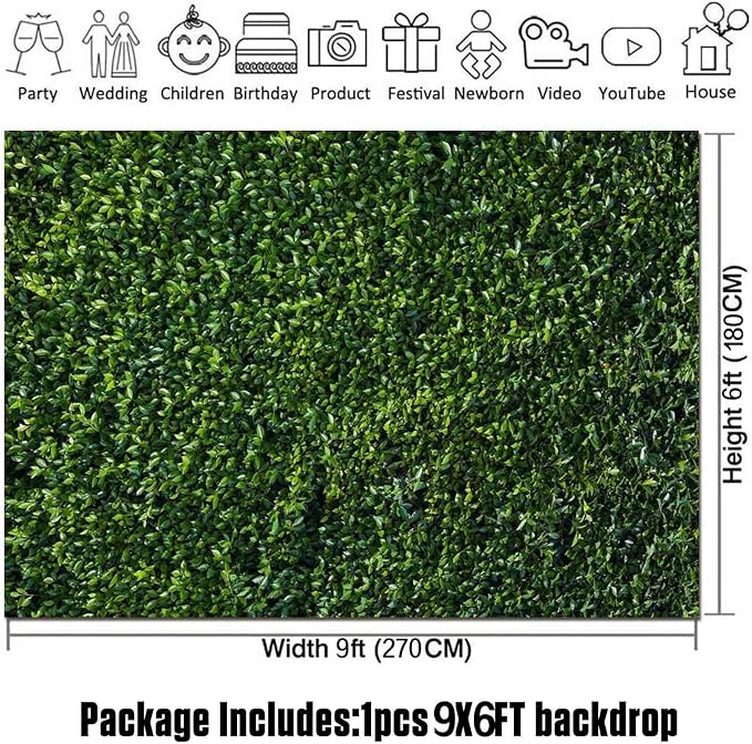 Nature Spring 3D Green Leaves Theme Photo Background Wedding Birthday Party - Image 5