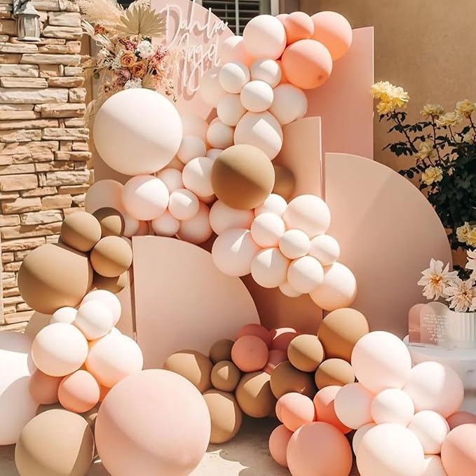 Voircoloria 130pcs Blush Pink Balloons Garland Arch Kit, 18 12 10 5 Inch | - Image 4