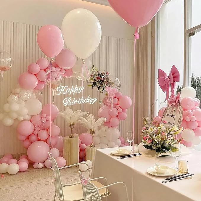 Pastel Pink Balloons 12 Inch 100 Pack light Pink Latex Balloons Baby Pink Party - Image 8