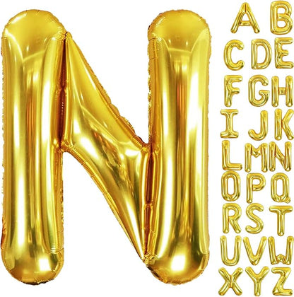40 Inch Letter Foil Balloons Gold by Aeniaza