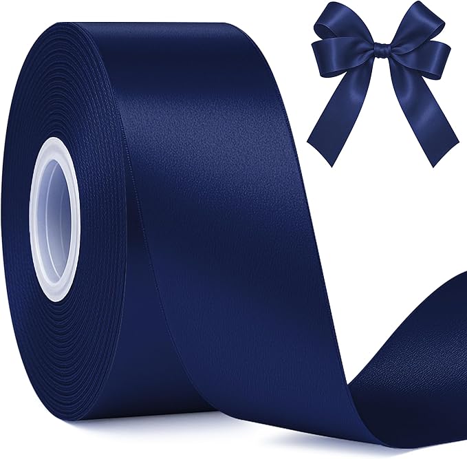 30Yards 1 1/2In Navy Blue Ribbon by Fullive