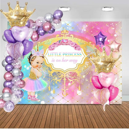 Crown Princess Balloons Pink Purple And Gold Set Of 2 Foil Helium Mylar Balloons - Image 4