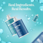 Rosemary Biotin Shampoo and Conditioner Set - Volumizing Shampoo and Conditioner for Thinning Hair for Women & Men with Nourishing B Vitamins - Color Safe Sulfate Paraben & Silicone Free (32 Fl Oz)