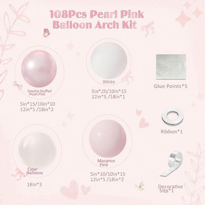 CROSSFINGERS Pink Balloon Arch Kit - Image 2