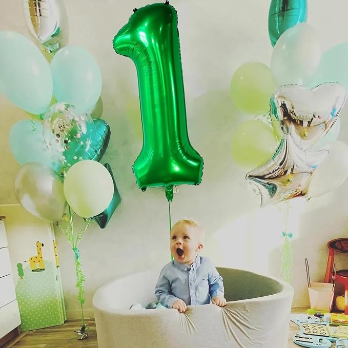 Green Number Balloons, 40 Inch Dark Green Balloon 6.6 Helium Balloon 6th - Image 7
